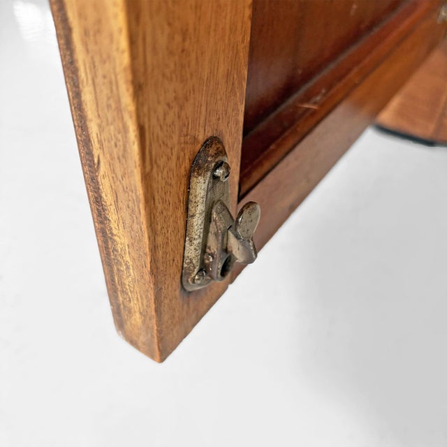 Italian Art Deco Style Wooden Wardrobe with Mirror and Shelves, 1930s For Sale - Image 6 of 18
