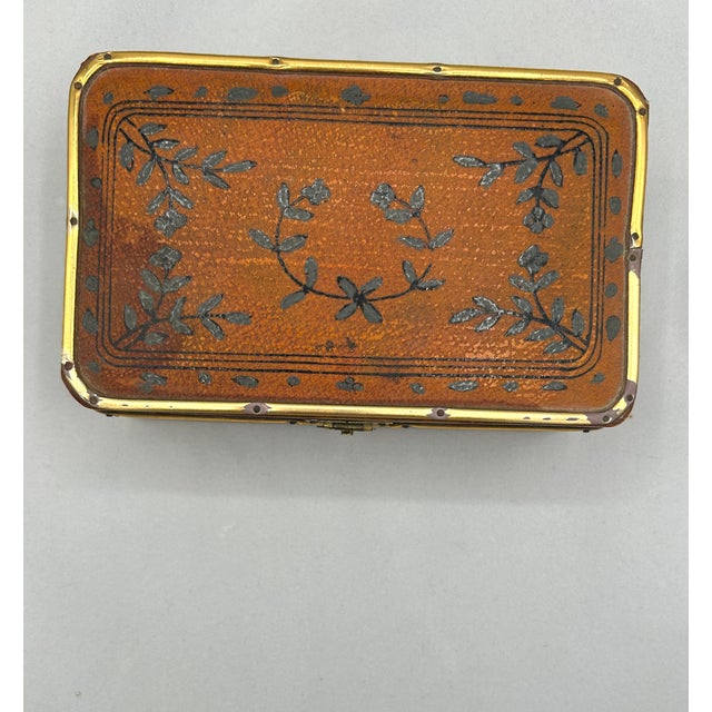 Early 20th Century Antique Early 20th Century Chinese Pigskin-Covered Wooden Box For Sale - Image 5 of 11
