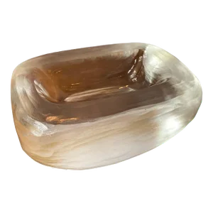 Vicke Lindstrom Hand-Chiseled Art Glass Bowl
