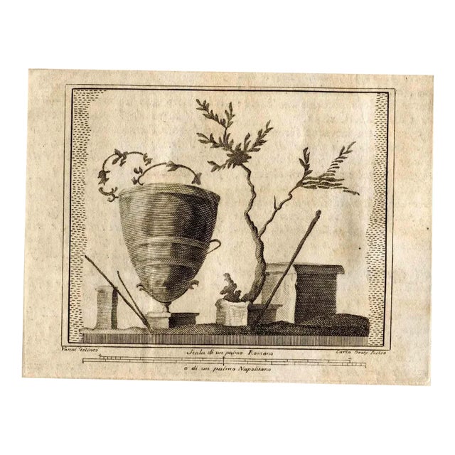 After Vanni, Carlo Oraty, Ancient Roman Fresco, Original Etching, 18th-Century For Sale
