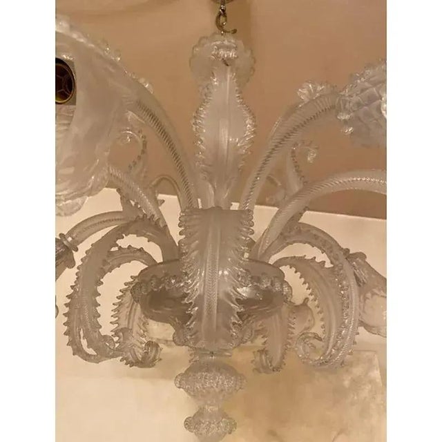 Italian Style Murano Glass in Transparent and Sand Chandelier by Simoeng For Sale - Image 6 of 12