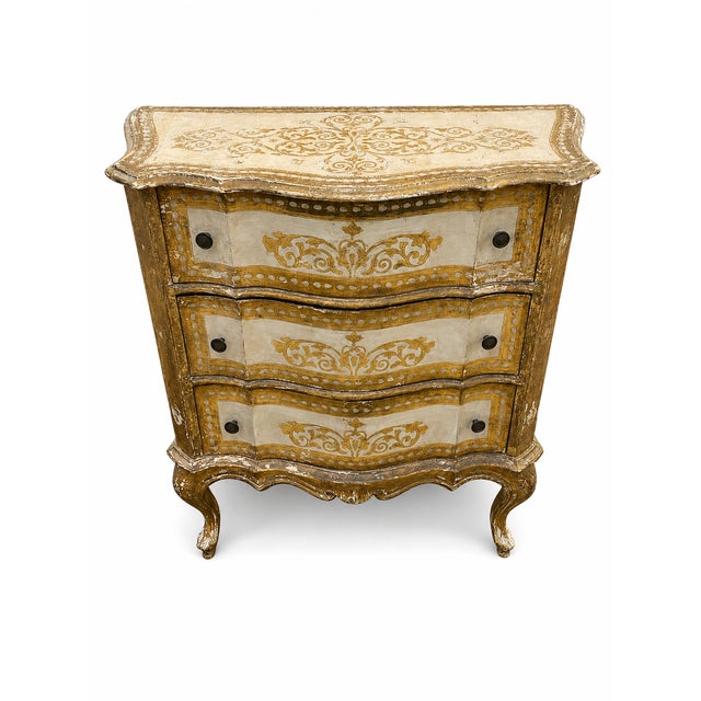 Renaissance Italian Giltwood Three-Drawer Crossbow Chest of Drawers, 1960s For Sale - Image 10 of 10
