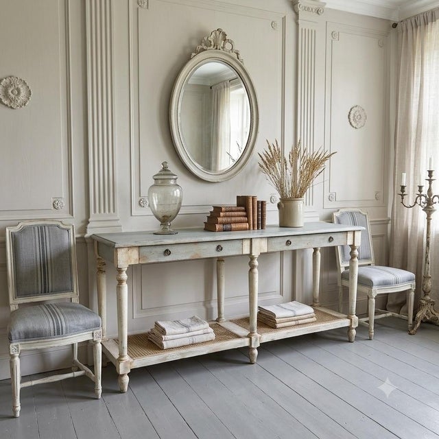 Investment-grade statement piece, showcasing a custom, newly executed fine art finish from Turtle and Crane Atelier in...