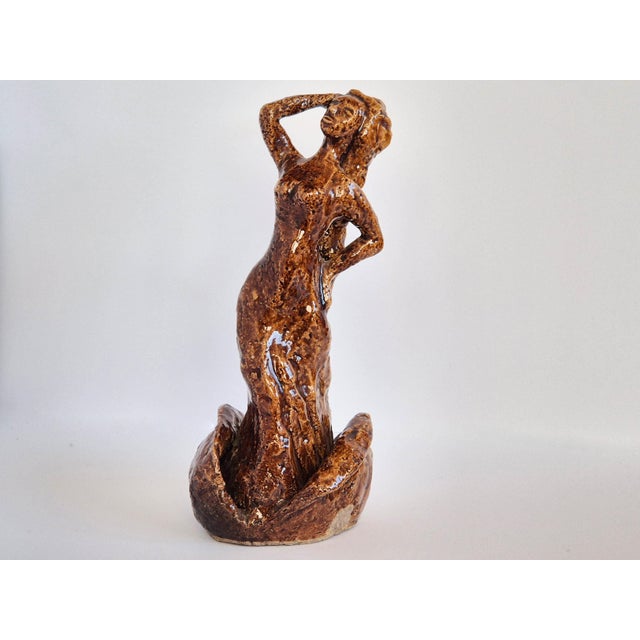 Vintage Handcrafted Ceramic Abstract Woman Sculpture, 1970s For Sale - Image 10 of 10