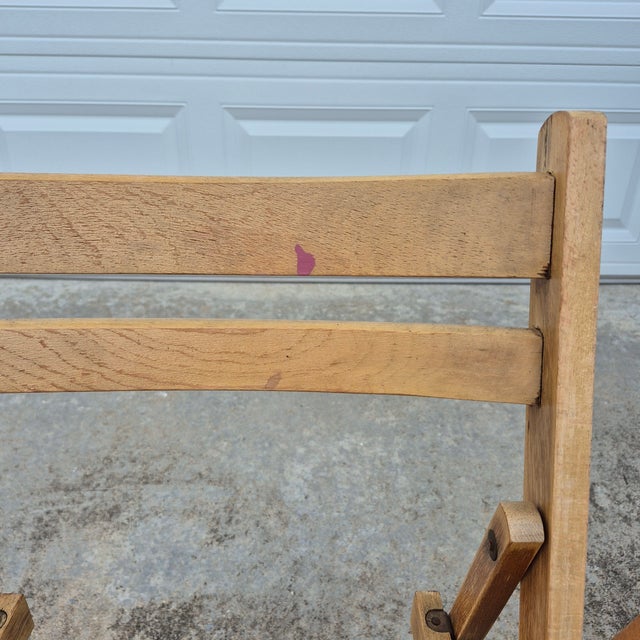 1970s Slatted Wooden Folding Wedding Event Party Chairs, Assembled Set of 10 For Sale - Image 11 of 13