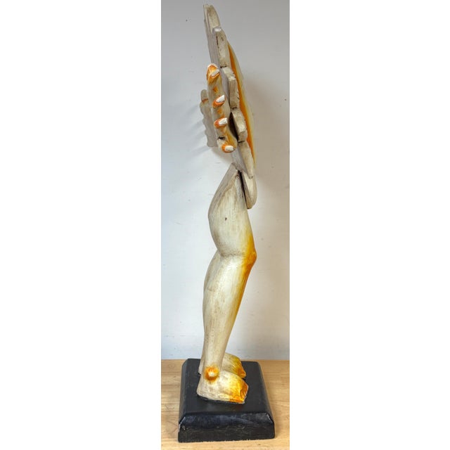 Sergio Bustamante Monumental Carved Sun Sculpture, Mexico, Circa 1980s For Sale - Image 14 of 16