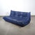 Vintage Togo Three-Seater Sofa in Blue Leather by Michel Ducaroy for Ligne Roset, 1980s For Sale - Image 10 of 10