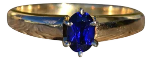 The Rock Creek: Ladies 14K Engagement Ring set with Laboratory Grown Sapphire
