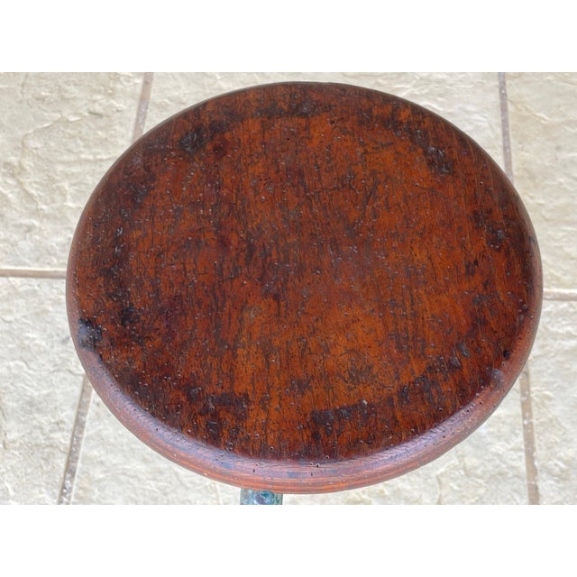 Jean Prouvé Vintage Tripod Stool in the style of Jean Prouvé, 1940s For Sale - Image 4 of 18