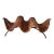 Vintage Organic Modern Rattan and Iron Leaf Shaped Wine Bottle Rack For Sale