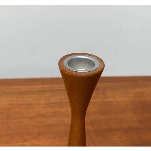 Vintage Danish Teak Candleholders, Set of 2 For Sale - Image 15 of 18