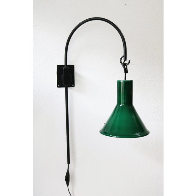 Black Green P & T Wall Light by Michael Bang for Holmegaard, Denmark, 1970s For Sale - Image 8 of 11