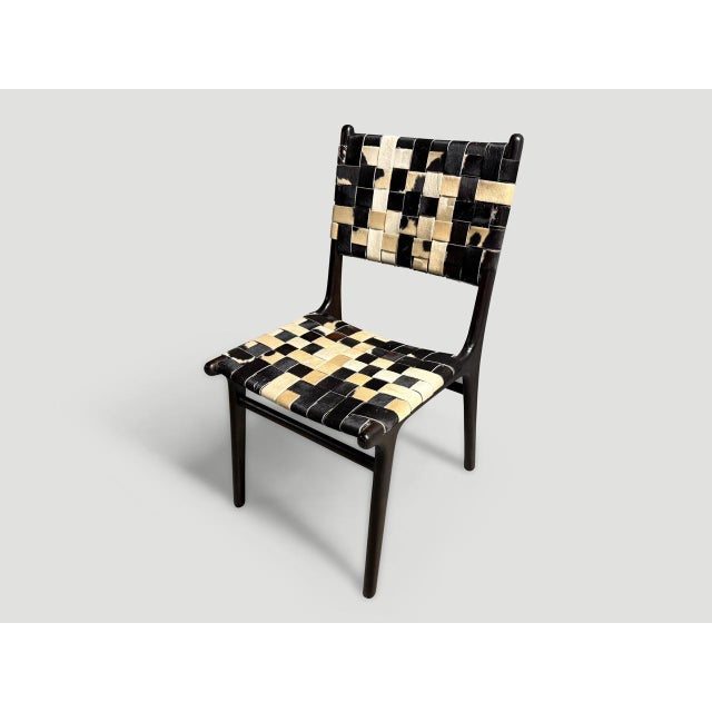 Contemporary Andrianna Shamaris Premium Double-Backed Cowhide Chair For Sale - Image 3 of 6