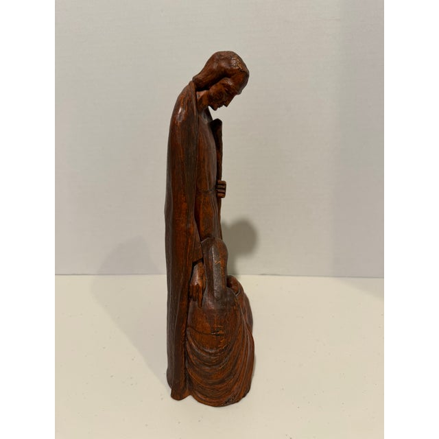 Vintage Grailville Nativity Sculpture – Handcrafted Chalkware Holy Family For Sale - Image 4 of 5