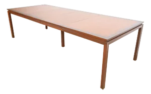 Edward Wormley for Dunbar Mid-Century Modern Walnut Extension Dining Table, Newly Refinished