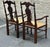 Gorgeous pair of 18th century inspired Queen Anne chairs. Features a splat back, woven rush seat and turned legs and...