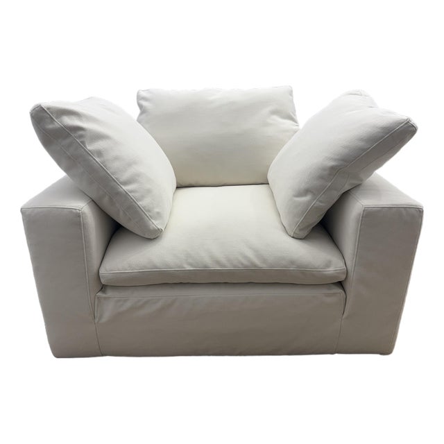 Rh Cloud® Chair — Classic 40" | Natural Performance Linen For Sale