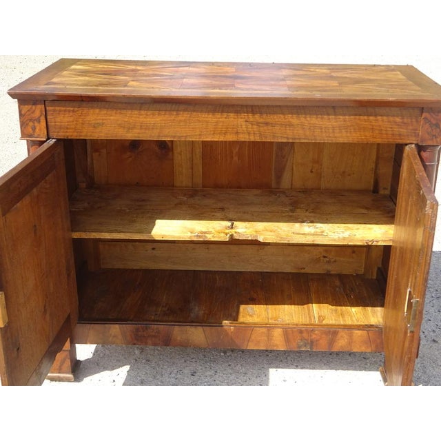 Antique Sideboard with Diamond-Shaped Wood Marquetry Top For Sale - Image 13 of 18