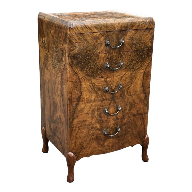 Art Deco Walnut Chest of Drawers from Maurice Adams of London W1 For Sale