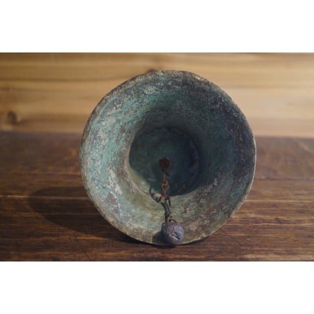 Metal 1818 Bronze Spanish Colonial Mission Bell For Sale - Image 7 of 10
