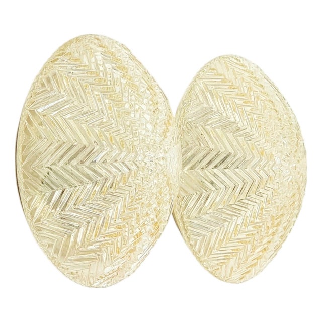 Mid-Century Art Deco Geometric Glass Sconces from Limburg, Germany, 1970s, Set of 2 For Sale