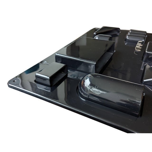 Black Plastic & Metal 1970s Container Panel Utensilo by D. Maurer Becker for Design M, Early Production For Sale - Image 6 of 17