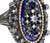 Silver and gold ring with enamel and diamonds - 19th century. Portuguese; 19th century in gold; with blue enamel; with a...
