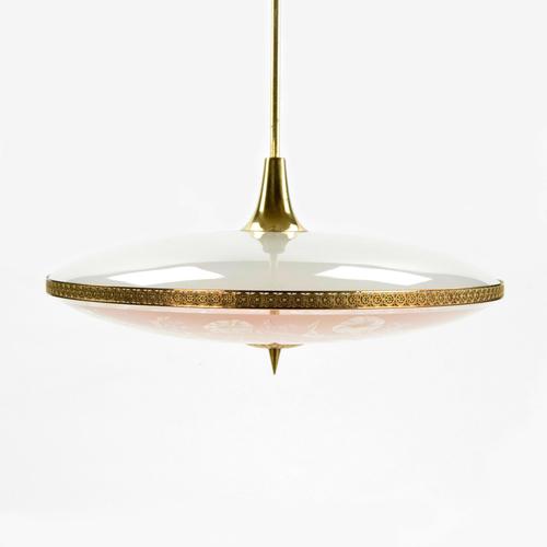 Pendant Lamp attributed to Pietro Chiesa for Fontana Arte, Italy, 1940s For Sale - Image 3 of 8