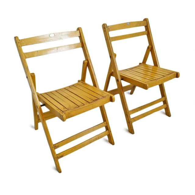 Antique India Yellow Folding Chair For Sale In Los Angeles - Image 6 of 10