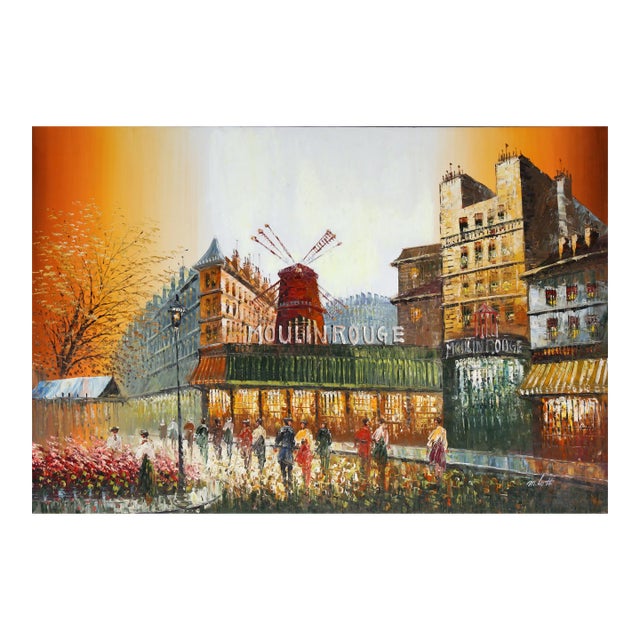 Galerie Bretommiere, Unknown Artist Oil on Canvas, Signed "m.lott" Lower Right For Sale