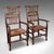 This is a set of 6 antique Lancashire spindleback dining chairs. An English, beech carver and seat suite with rush...
