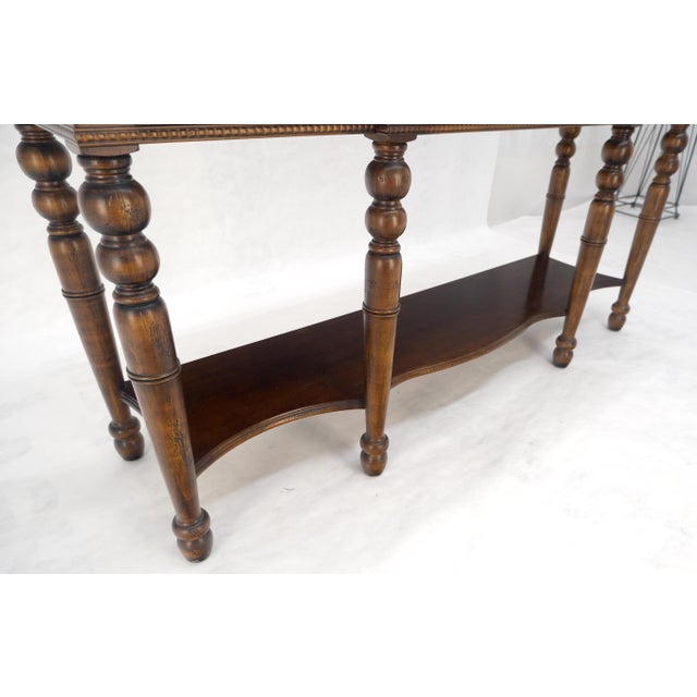 Spanish Colonial Style 3 Drawers 60" Wide Console Table Credenza Brass Pulls For Sale - Image 6 of 16