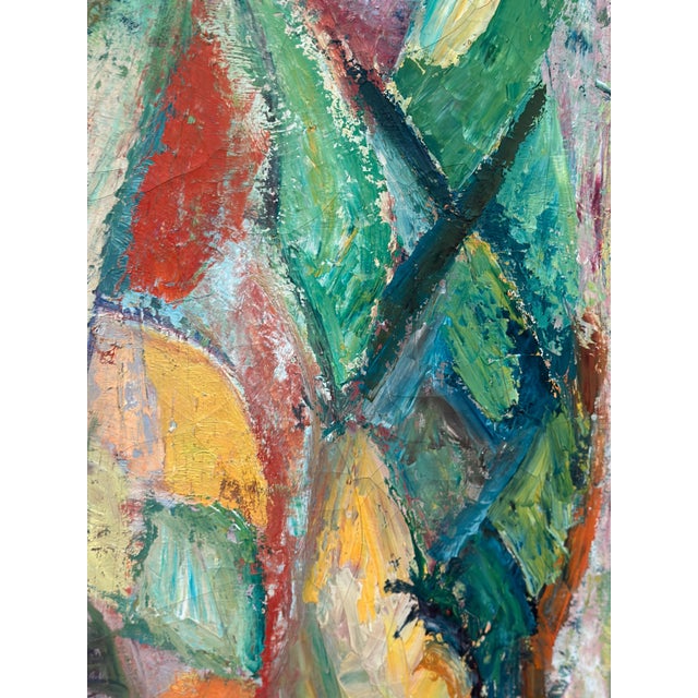 Abstract Composition, 1950s, Oil on Canvas, Framed For Sale - Image 11 of 18