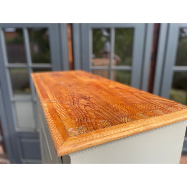Wood Small Antique Cabinet in Fir, 1890s For Sale - Image 7 of 18
