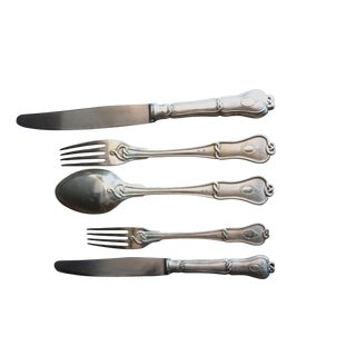 Silver-Plated Cutlery Set, Set of 73 For Sale
