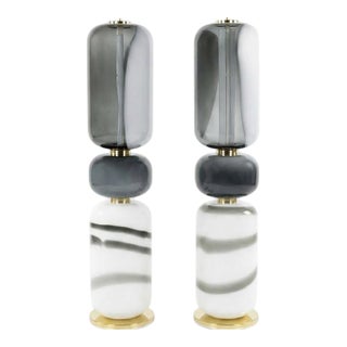 Pair of Murano Glass Floor Lamps, 2000s For Sale