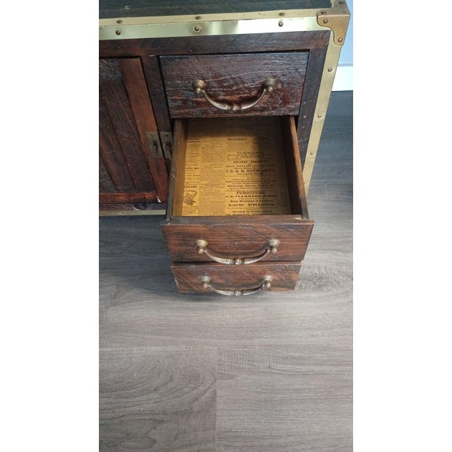 Late 20th Century Habersham Wooden Plantation Campaign Trunk For Sale - Image 10 of 14