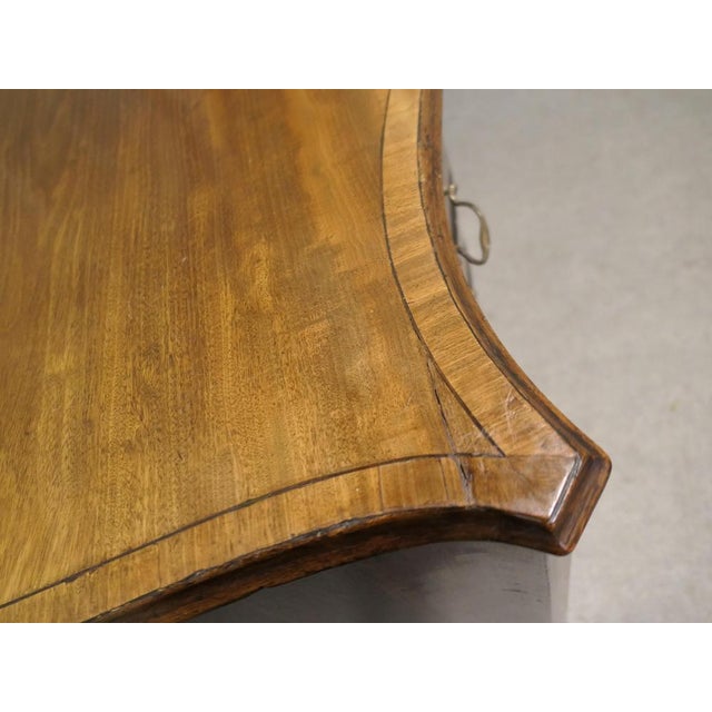 Wood Georgian Serpentine Walnut Chest of 4 Drawers, 1800 For Sale - Image 7 of 8