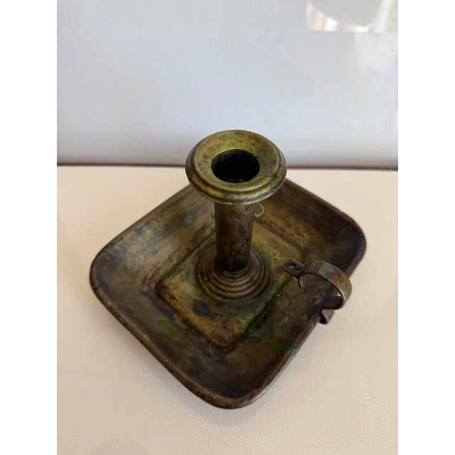 Mid 19th Century Brass Push-Up Chamberstick For Sale - Image 4 of 7