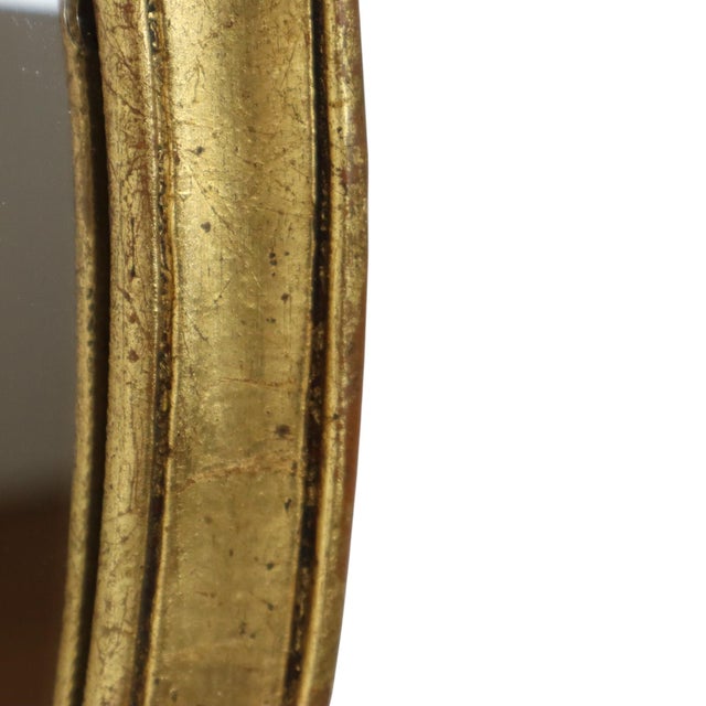 French Baroque Gold-Leaf Gilded Mirror with Crest, 1960s For Sale - Image 16 of 18