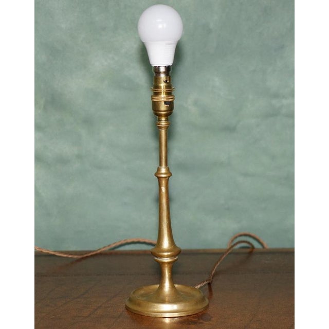 Antique English Brass Table Lamps, 1900, Set of 2 For Sale - Image 9 of 13