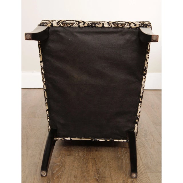 Black Modern Custom Upholstered Dining Chairs - Set of 4 For Sale - Image 8 of 13