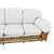 1980s Stick Reed Rattan Sofa & Chair Living Room Set W/ Overstuffed Cushions For Sale - Image 4 of 12