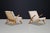 Pair of Sculptural Oak Lounge Chairs, Europe, 1960s An exceptional pair of sculptural lounge chairs produced in Europe...