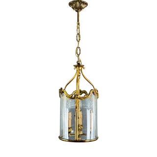 Louis XV Style Cylindrical Lantern in Gilt Bronze, 20th Century For Sale