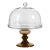 Vellerti Glass Cake Stand, Taupe For Sale