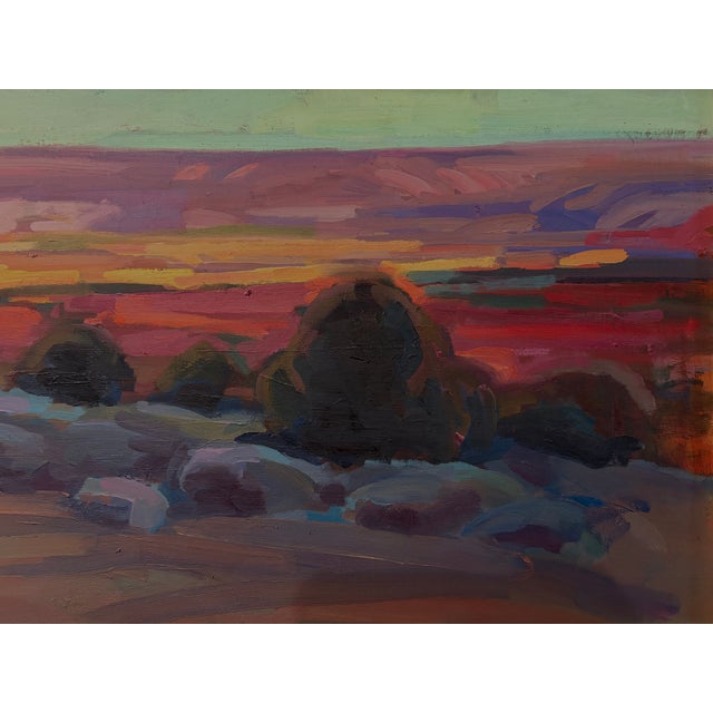"Morning on the Mesa" (2012) Signed Original Oil Pastels by Susan Mayfield For Sale - Image 4 of 6