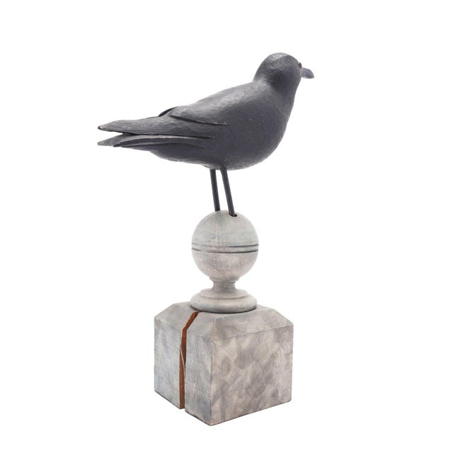 Black American Carved & Painted Confidence Crow Decoy, C. 1900-25 For Sale - Image 8 of 11