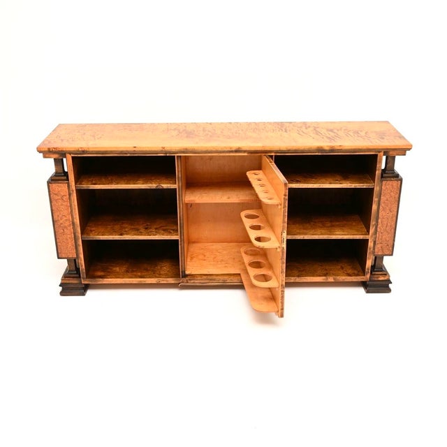Art Deco Swedish Satin Birch and Walnut Cabinet, 1930 For Sale - Image 3 of 11