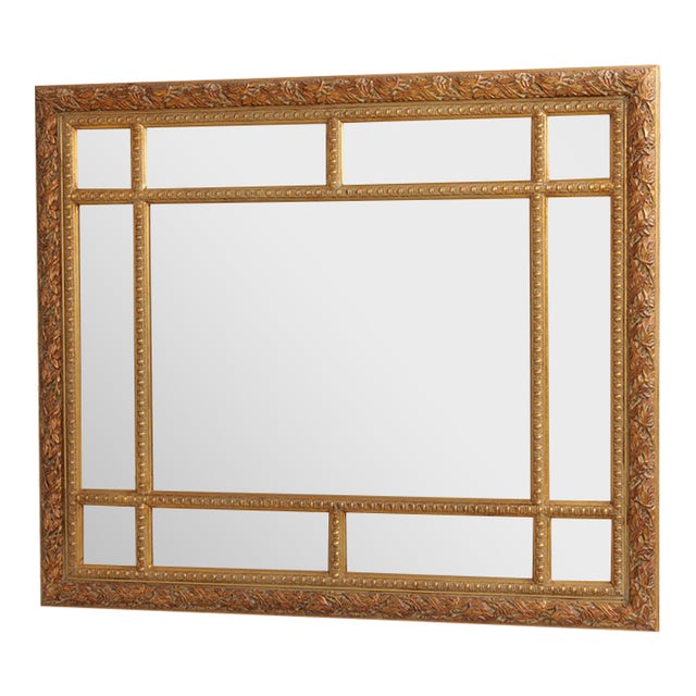 Bombay Co. Multi Beveled Glass Panel Gold Mirror For Sale